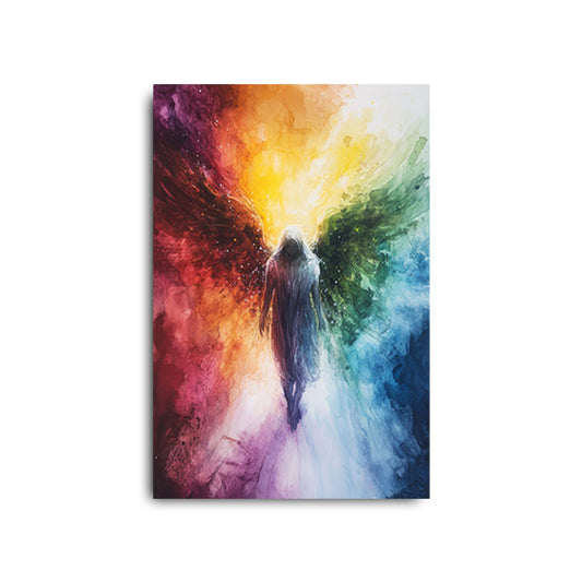 Abstract Rainbow Angel Painting