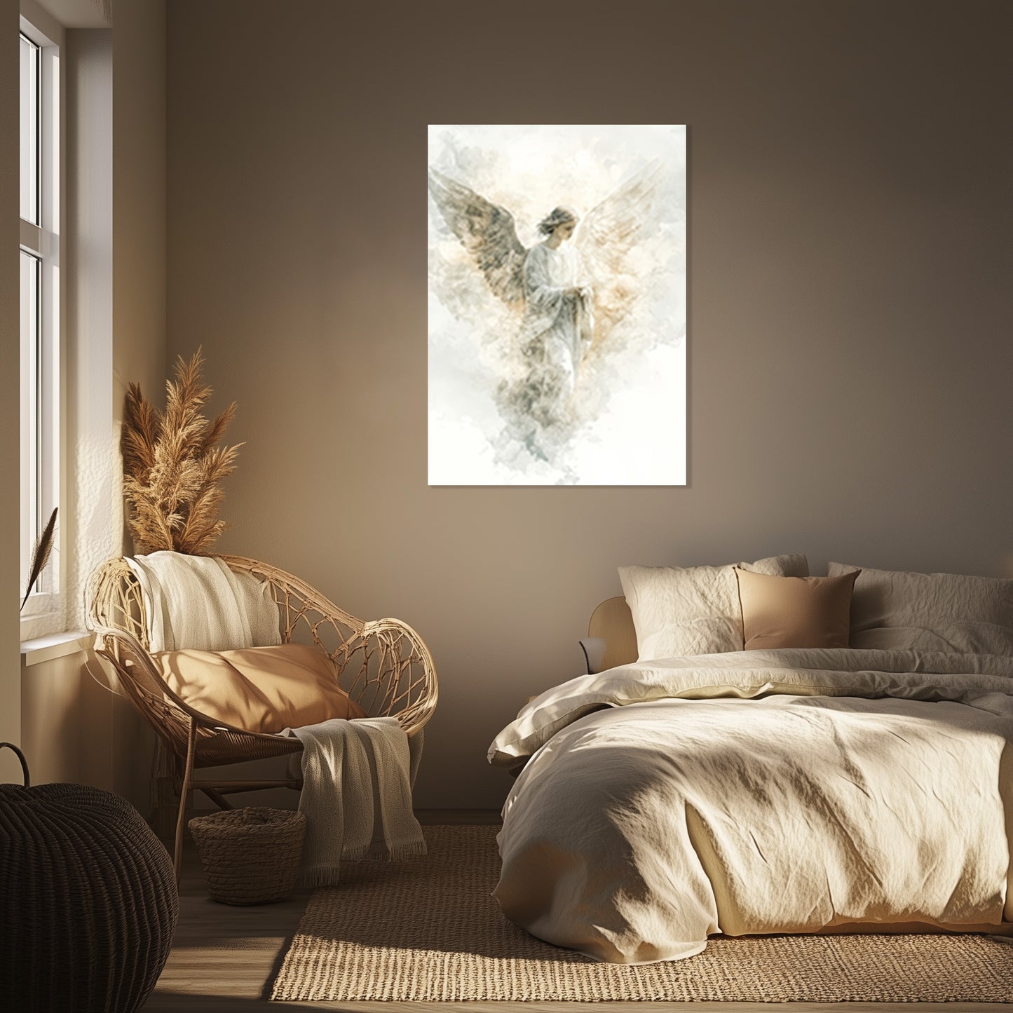 Abstract Watercolor Angel Painting