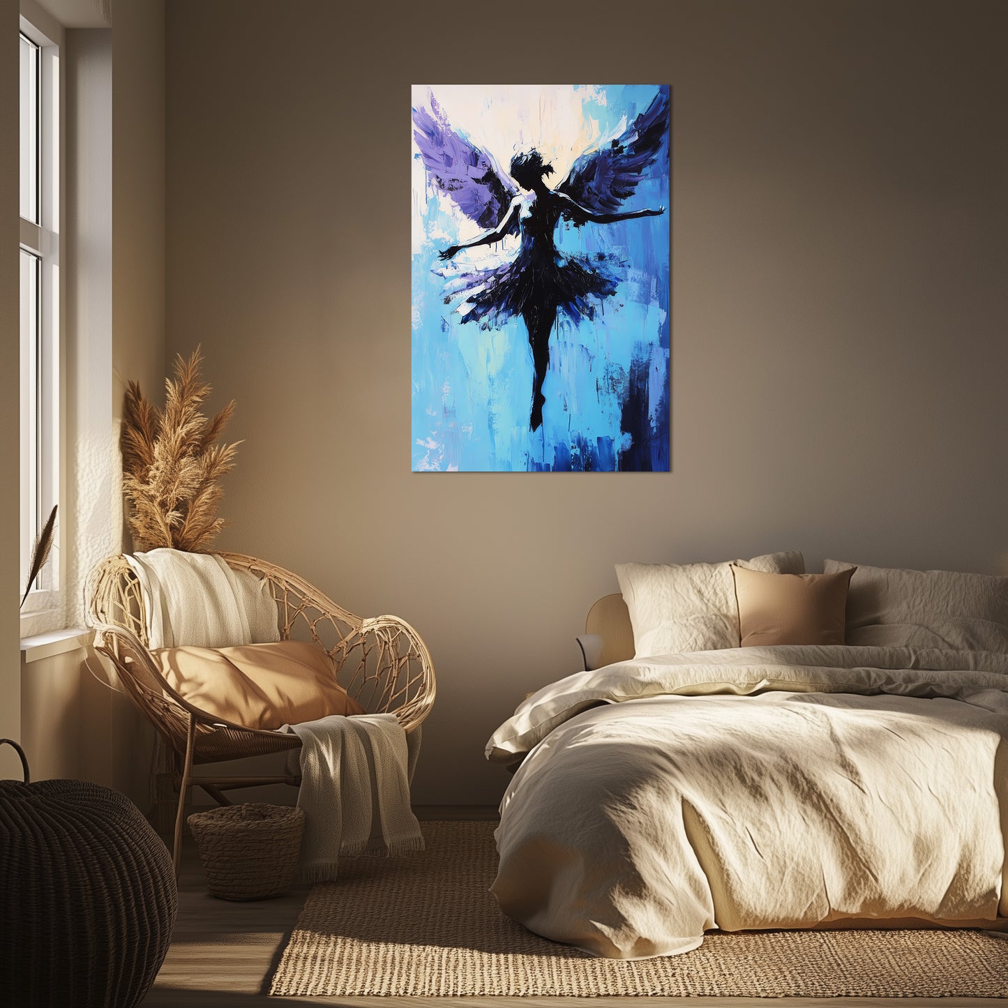 Angel Painting on Blue