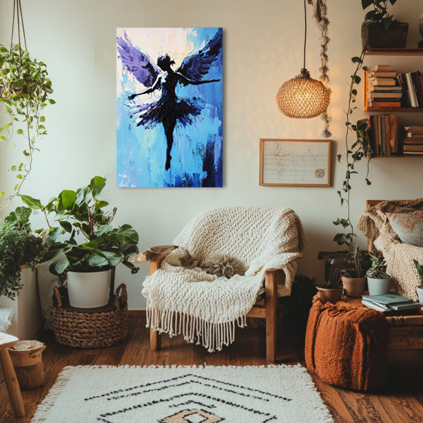 Angel Painting on Blue