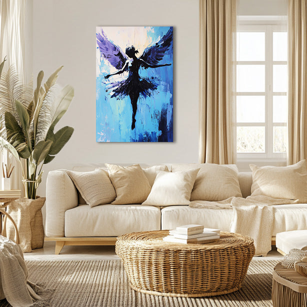 Angel Painting on Blue