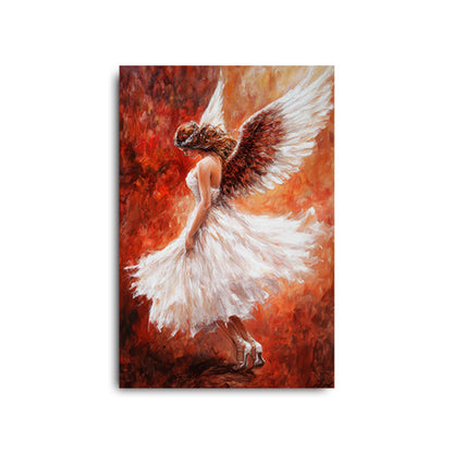 Angel Painting with Red Background