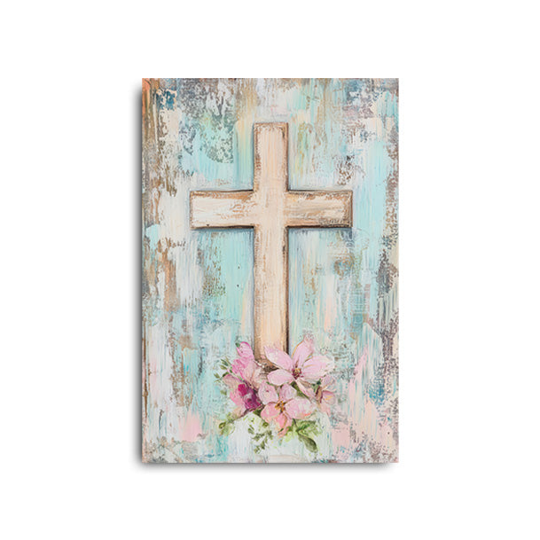 Blue and Pink Cross Print