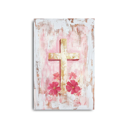 Boho Faded Art Print of Cross