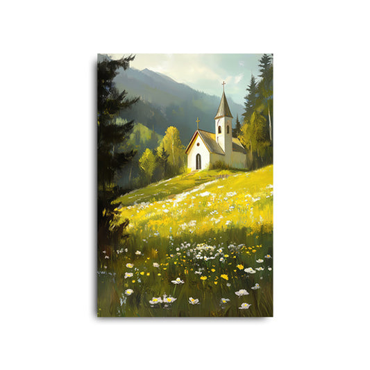 Church by Meadow