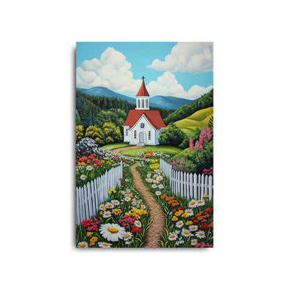 Church with Flower Path