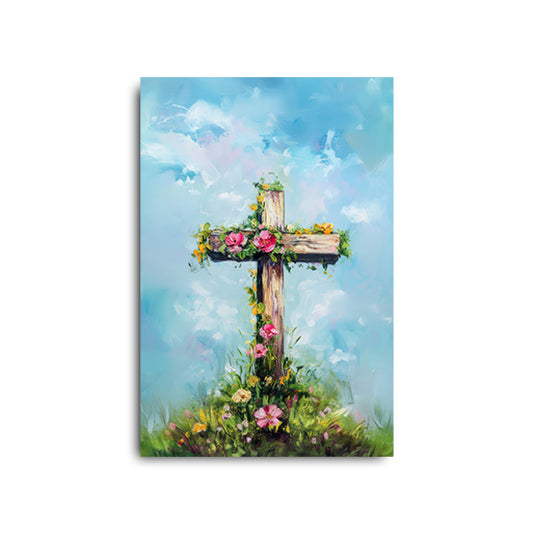 Cross with Flowers