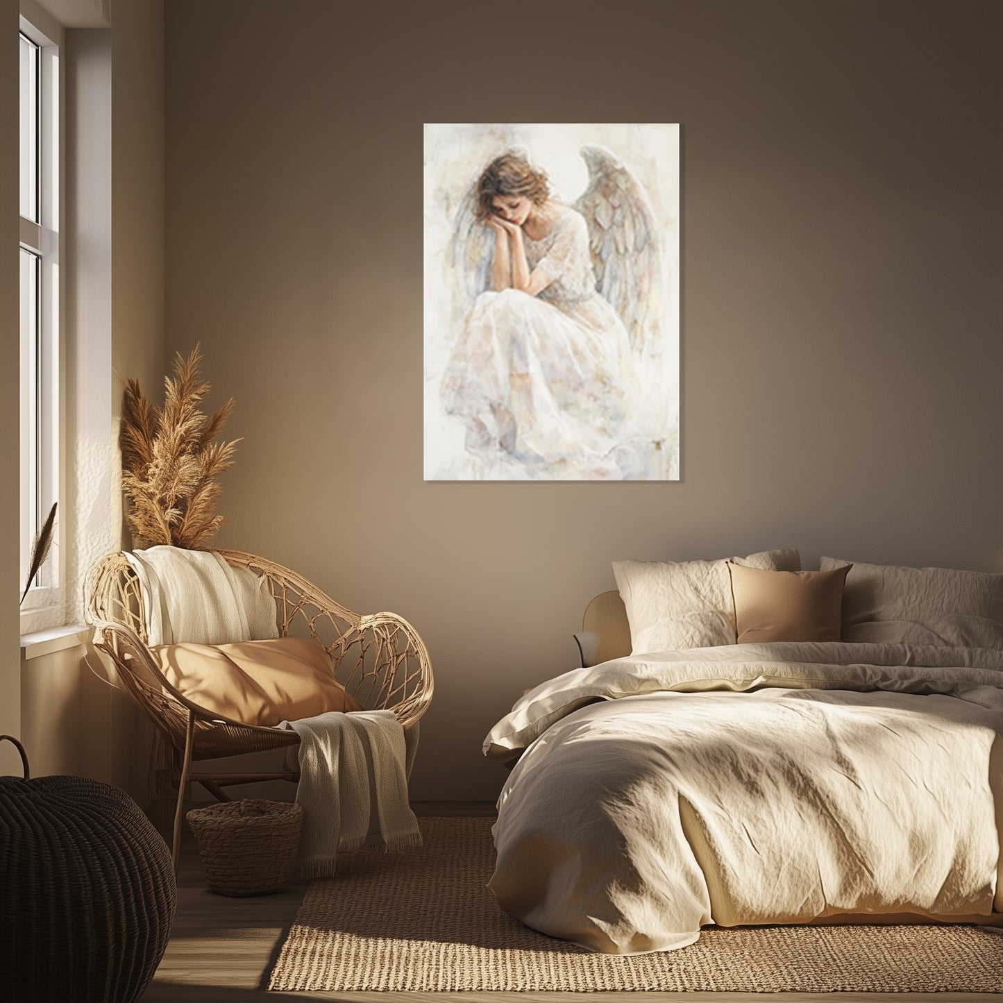 Delicated White Angel Painting