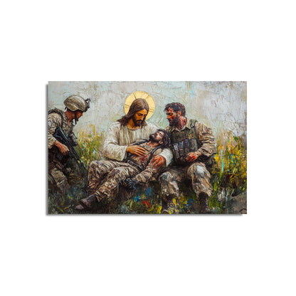 Jesus Healing Wounded Soldier