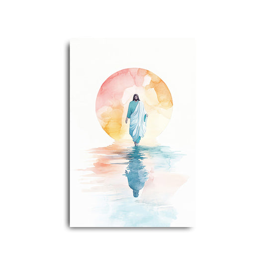 Jesus Walking on Water Watercolor