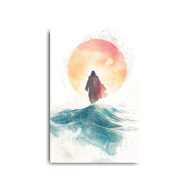 Jesus Watercolor on Water