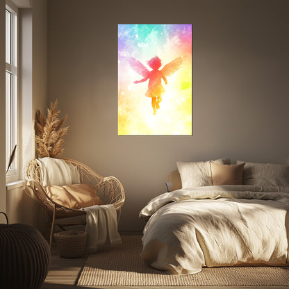 Little Angel Painting Rainbow