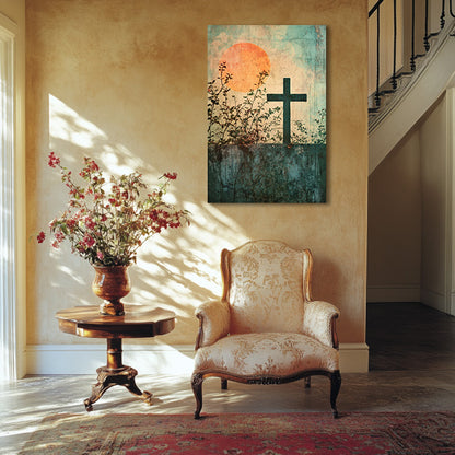 Modern Christian Cross Art Print