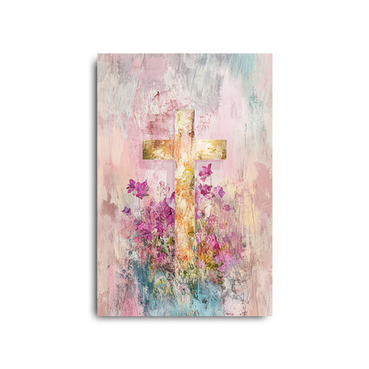 Pink Faded Cross Print