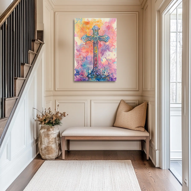 Watercolor Cross Painting