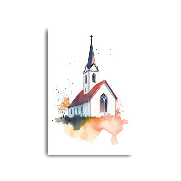 Watercolor Church