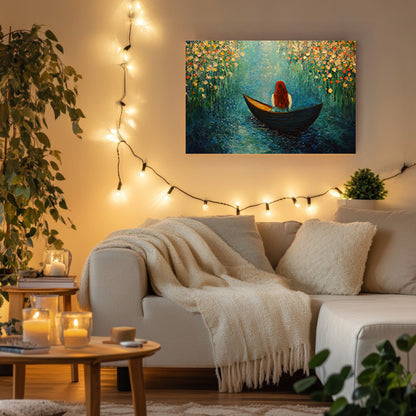 Woman in Boat Art