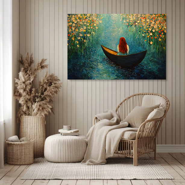 Woman in Boat Art